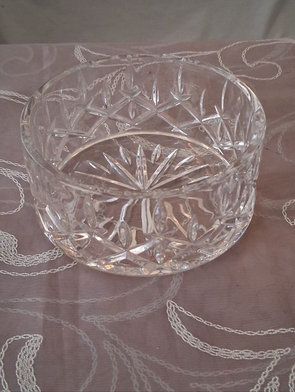 Gorham Crystal Wine Bottle Coaster In The Lady Anne Pattern